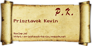 Prisztavok Kevin névjegykártya